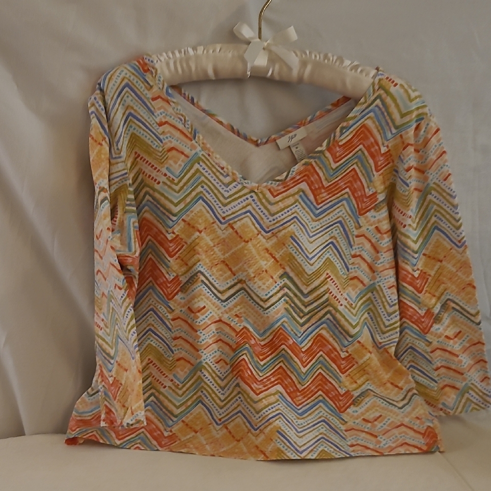 J.Jill Stretch V neck top Medium